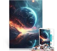 Puzzle de 1000 pièces pour Adultes Galaxie Espace Extra-atmosphérique Jeu intellectuel Liste de souhaits avec Le Père Noël 75x50cm