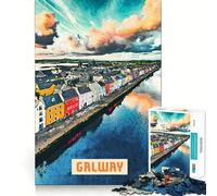 Puzzle de 1000 pièces pour Adultes,Galway,Assemblage Lisse,Casse-tête logique Amusant,Jeu Occasionnel,scène de Noël (50x75cm)
