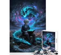 Puzzle de 1000 pièces pour Adultes Garçon lisant avec l'esprit du Dragon Jeu Impossible Cadeau d'anniversaire défi Difficile (38x52cm)