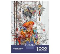 Puzzle De 1000 Pièces pour Adultes Geisha and Japanese Puzzle pour Adultes Jeu De Réflexion Jeu De Détente pour Passer Le Temps Interaction Parent-Enfant 70x50cm/1000pcs
