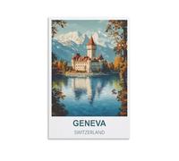 Puzzle de 1000 pièces pour Adultes, Genève, Suisse. Puzzle en Papier, œuvre d'art, Jouet éducatif et intellectuel, 38 x 26 cm.