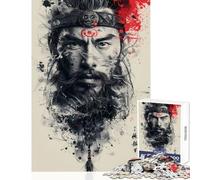 Puzzle de 1000 pièces pour Adultes Gengis Khan Dschingis Khan Portrait Historique Jeu Relaxant Amusant et Humoristique Décoration Murale Cadeau Unique pour Un Anniversaire ou Noël (26x38cm)