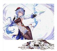 Puzzle de 1000 pièces pour Adultes Genshin Impact Ganyu Jeu Familial en Carton recyclé Anti-Stress Puzzle de défi Difficile 10,27 x 14,96 Pouces