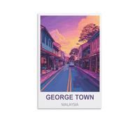 Puzzle de 1000 pièces pour Adultes, George Town, Malaisie. Puzzle Stimulant et Difficile, idéal pour la décoration familiale. Dimensions : 26 x 38 cm.