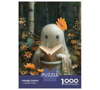 Puzzle De 1000 Pièces pour Adultes Ghost Sitting on Toilett Puzzle pour Adultes Jeu Familial pour Améliorer La Mémoire Cadeaux De Noël Et d'anniversaire 70x50cm/1000pcs