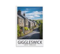 Puzzle de 1000 pièces pour Adultes, Giggleswick, Yorkshire du Nord. Puzzles pour Adultes, Adolescents et Enfants. Puzzle de 1000 pièces, Jeu, Cadeau, Jouet, décoration intérieure, 70 x 50 cm.
