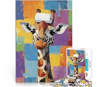 Puzzle de 1000 pièces pour Adultes Girafe avec du Papier Toilette Jeu Familial pour et Cadeau d'anniversaire, Cadeaux, décoration Murale 75x50cm