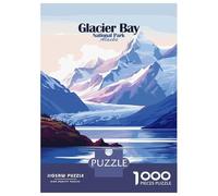 Puzzle De 1000 Pièces pour Adultes Glacier Bay National Park Alaska Puzzle pour Adultes, Jeu De Réflexion pour Améliorer La Mémoire, Cadeau pour Les Amis Et La Famille 38x26cm/1000pcs