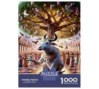 Puzzle De 1000 Pièces pour Adultes Golden Bull Ancient Rituals Unveiled Puzzles pour Adolescents Cadeau d'anniversaire Stimule Le Cerveau Jeu Stimulant Cadeaux 38x26cm/1000pcs