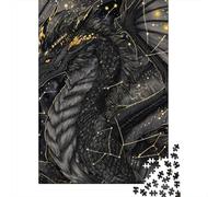 Puzzle De 1000 Pièces pour Adultes Golden Dragon Constellation Art Print Puzzle Jouet Décoration Murale Une Œuvre d'art Cadeaux Uniques pour Anniversaire Et Noël 38x26cm/1000pcs