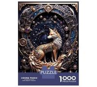 Puzzle De 1000 Pièces pour Adultes Golden Red Steampunk Fox Puzzles pour Adultes - Jeu De Réflexion Amusant Et Humoristique, Difficile Et Stimulant 52x38cm/1000pcs
