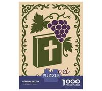 Puzzle De 1000 Pièces Pour Adultes Gospel Celebration Bible And Grapes Puzzle Pour Adolescents - Niveau Difficile - Chaque Pièce Est Unique - Jeu Amusant Et Stimulant Pour Toute La Famille 38x26cm/100