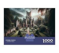 Puzzle De 1000 Pièces pour Adultes Gothic Garden Architecture Puzzles pour Adultes pour S'amuser en Famille pour Un Anniversaire, Noël, Un Jeu De Défi Unique 70x50cm/1000pcs