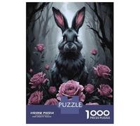 Puzzle De 1000 Pièces pour Adultes, Gothic Rabbit, Expérience Puzzle Relaxante, Activité Familiale De Noël, Carton Épais Premium, 38x26cm/1000pcs