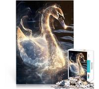 Puzzle de 1000 pièces pour Adultes Grâce du Cygne Lumineux Jouet éducatif intellectuel décompressant Décoration Parfaite 38x26cm