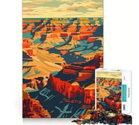 Puzzle de 1000 pièces pour Adultes Grand Canyon Arizona Art Fine Joint Fun Smart Challenge Fun Quiet Game Time Birthday Hobby Gift (38x26cm)