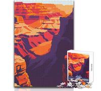 Puzzle de 1000 pièces pour Adultes - Grand Canyon - Art et Nature - Jeu de défi Unique - Activités familiales - Idée Cadeau d'anniversaire - Dimensions 38x26cm