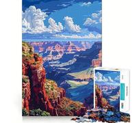 Puzzle de 1000 pièces pour Adultes Grand Canyon Pixel Art Fine Joint Fun Smart Challenge Fun Quiet Game Time Birthday Hobby Gift (38x26cm)