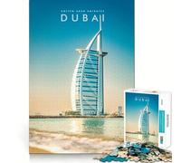 Puzzle de 1000 pièces pour Adultes Gratte-Ciel de Dubaï Décoration soignée Activité cérébrale Amusante et Facile Cadeau d'anniversaire idéal (38x26cm)