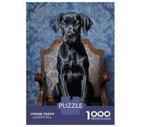Puzzle De 1000 Pièces pour Adultes Great Dane Puppy Puzzles pour Adultes Jeux De Famille Découpe De Précision Cadeaux Uniques d'anniversaire Et De Noël 38x26cm/1000pcs