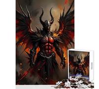Puzzle de 1000 pièces pour Adultes Guerrier démon ailé avec épée Jeu Anti-Stress Idée Cadeau pour Un Père Noël Secret Jeu éducatif Chaque pièce est Unique Dimensions 38x52cm