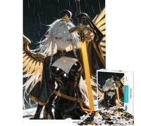 Puzzle de 1000 pièces pour Adultes Guerrier Elfe ailé avec épée Jeu de réflexion captivant et addictif pour cultiver la Patience Cadeau Amusant pour Femmes (Dimensions 38x52cm)