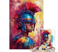 Puzzle de 1000 pièces pour Adultes Guerrier Romain Jeu Familial Cadeau d'anniversaire Unique Idée Cadeau pour Noël et Les fêtes (Dimensions 38x52cm)