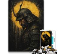Puzzle de 1000 pièces pour Adultes - Guerrier samouraï en Armure Sombre - Décoration Murale - Jeu de Manipulation - À partir de 14 Ans - 38x26cm