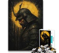Puzzle de 1000 pièces pour Adultes - Guerrier samouraï en Armure Sombre - Jeu Stimulant - Décoration intérieure - Jouet éducatif - 50x75cm (1000 pièces)