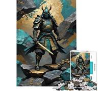 Puzzle de 1000 pièces pour Adultes Guerrier samouraï Kintsugi Difficile et Stimulant décoration Murale à partir de 14 Ans (38x26cm)