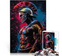 Puzzle de 1000 pièces pour Adultes Guerrier Soldat Spartiate Jeu Familial Anti-Stress Défi Difficile Cadeau Amusant 38x26cm