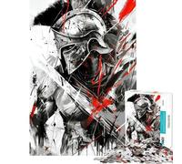 Puzzle de 1000 pièces pour Adultes Guerrier Spartiate Grec Jeu de Puzzle Manuel Course de Vitesse Idéal comme Cadeau pour Toute la Famille (Taille 38x26cm)