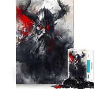 Puzzle de 1000 pièces pour Adultes Guerrier Viking Berserk Jeu de logique Découpe de précision Bords Lisses pour Les réunions de Famille (38x52cm)