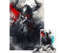 Puzzle de 1000 pièces pour Adultes Guerrier Viking Berserk Jeux de détente Une œuvre d'art Difficile et stimulante (Dimensions 38x26cm)