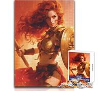Puzzle de 1000 pièces pour Adultes - Guerrière Amazone - Jeu Manuel et éducatif pour Un Anniversaire - Dimensions : 38x52cm