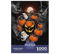 Puzzle De 1000 Pièces pour Adultes Halloween Jack-o-Lantern Puzzles pour Adultes, Jeux De Société, Découpe De Précision, Cadeaux pour Les Amis Et La Famille 70x50cm/1000pcs