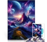 Puzzle de 1000 pièces pour Adultes Hautes Terres au Clair de Lune Jeu de Casse-tête Renforcer l'amour Entre Les Couples 52x38cm