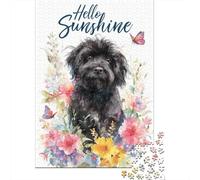 Puzzle De 1000 Pièces pour Adultes Hello Sunshine Dog Card Puzzle, Jouet, Décoration Murale, Difficile Et Stimulant 38x26cm/1000pcs
