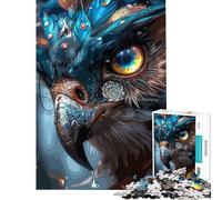 Puzzle de 1000 pièces pour Adultes Hibou Abstrait Jeu de détente d'analyse et de logique Niveau de difficulté 50x75cm
