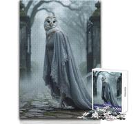 Puzzle de 1000 pièces pour Adultes - Hibou en Robe sur Un Chemin Brumeux - Jeu Stimulant et Difficile - Idée Cadeau - Dimensions : 38x26cm