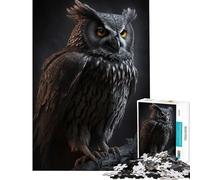 Puzzle de 1000 pièces pour Adultes Hibou I Défi d'intelligence cérébrale Jouet addictif Jeux de détente Apprentissage Éducatif Cadeau d'anniversaire (Dimensions 38x26cm)