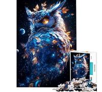 Puzzle de 1000 pièces pour Adultes Hibou Merveilleux et Cosmique Jeu de réflexion décoration Murale Cadeau Unique pour Un Anniversaire ou Noël (38x52cm)