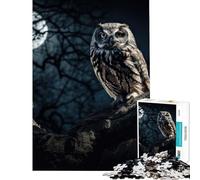 Puzzle de 1000 pièces pour Adultes Hibou perché sur Un Vieil Arbre Jeu de réflexion Difficile et Stimulant Faisant Appel à l'analyse et à la logique pour Les 14 Ans et Plus (50x75cm)