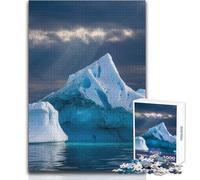 Puzzle de 1000 pièces pour Adultes - Iceberg sous Un Ciel spectaculaire - Jeu éducatif - Décoration intérieure - Cadeau d'anniversaire - Dimensions:50x75cm