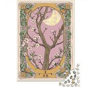 Puzzle De 1000 Pièces pour Adultes - Idée Cadeau Full Moon Blossom Tarot Card Puzzle pour Adultes - Jeu Pratique, Analyse Et Logique - Défi À Relever 38x26cm/1000pcs
