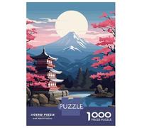 Puzzle De 1000 Pièces pour Adultes - Idée Cadeau Japanese Temple Landscape Puzzle pour Adultes - Jeu Pratique, Analyse Et Logique - Défi À Relever 70x50cm/1000pcs