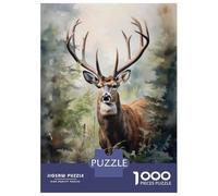 Puzzle De 1000 Pièces pour Adultes - Idée Cadeau Nature's Majesty Majestic Deer in The Wild Puzzle pour Adultes - Jeu Pratique, Analyse Et Logique - Défi À Relever 70x50cm/1000pcs