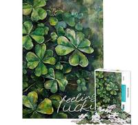 Puzzle de 1000 pièces pour Adultes Idée Cadeau Originale pour la Saint-Patrick Jeu de détente Niveau de difficulté élevé Cadeau d'anniversaire Unique (38x52cm)
