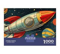 Puzzle De 1000 Pièces pour Adultes - Idée Cadeau Space Rocket Adventure Puzzle pour Adultes - Jeu Pratique, Analyse Et Logique - Défi À Relever 38x26cm/1000pcs