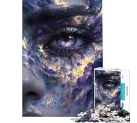Puzzle de 1000 pièces pour Adultes Œil céleste avec Larmes Défi éducatif Une œuvre d'art Jouet Anti-Stress pour Les 14 Ans et Plus (50x75cm)
